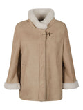 Fay Women Leather Shealing Cape