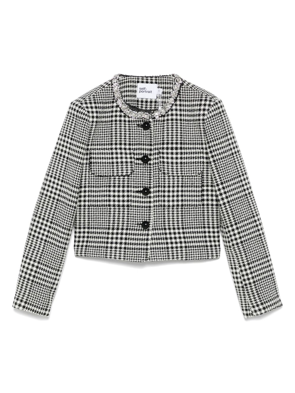 Self Portrait Women Wool Blend Checked Jacket