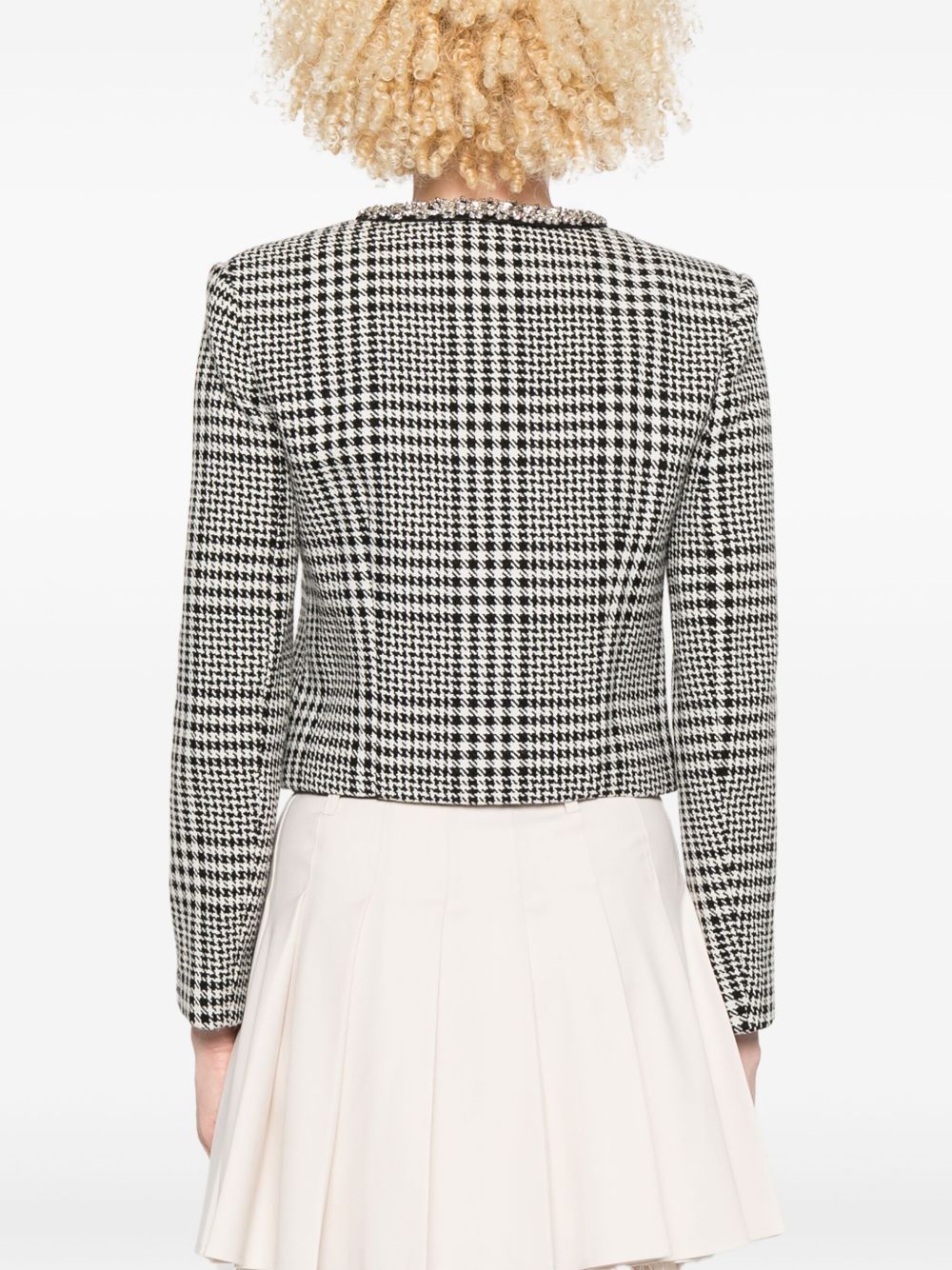 Self Portrait Women Wool Blend Checked Jacket