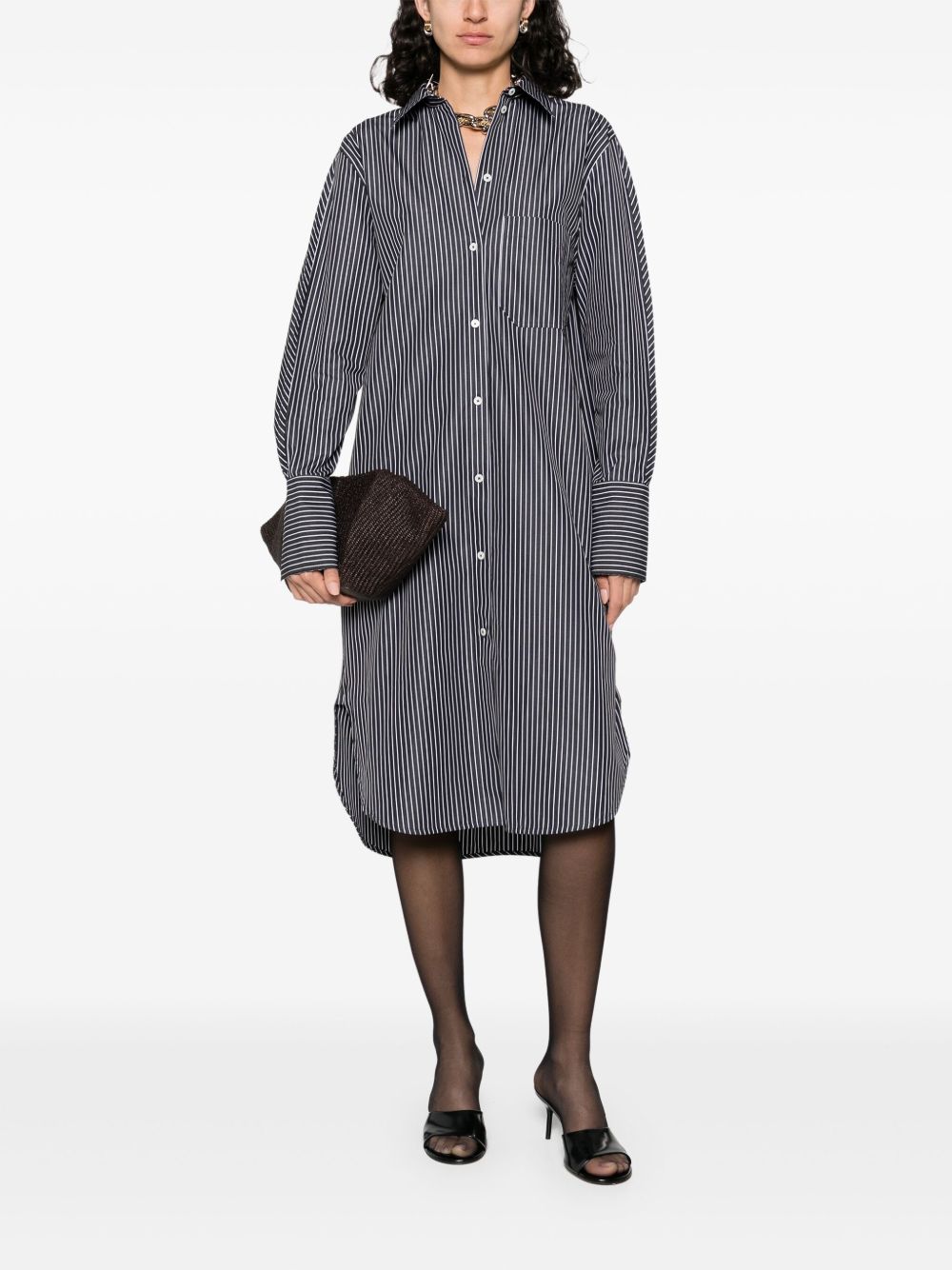 Toteme Women Striped Cotton Shirtdress
