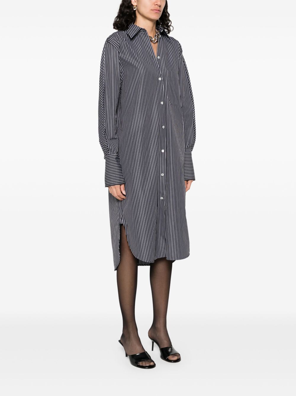 Toteme Women Striped Cotton Shirtdress