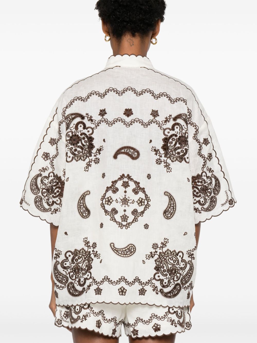Zimmermann Women Ascension Embroidered Shirt