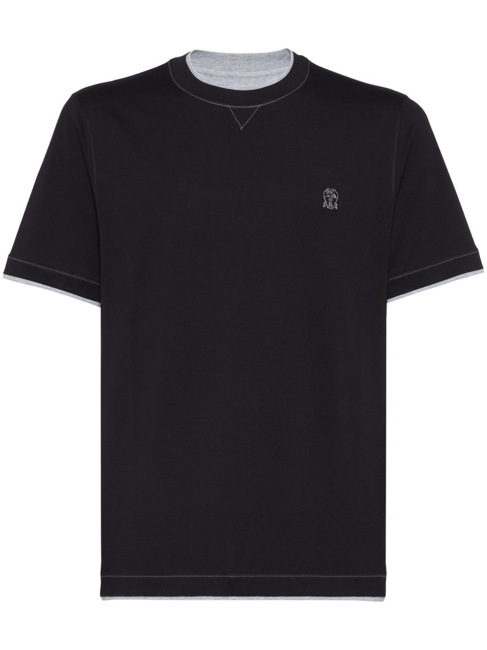 Brunello Cucinelli Men Logo Cotton T-Shirt