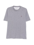 Brunello Cucinelli Men Logo Cotton T-Shirt