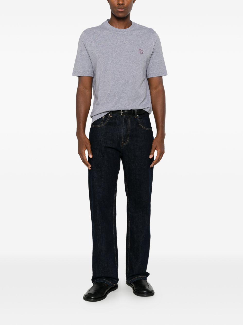 Brunello Cucinelli Men Logo Cotton T-Shirt