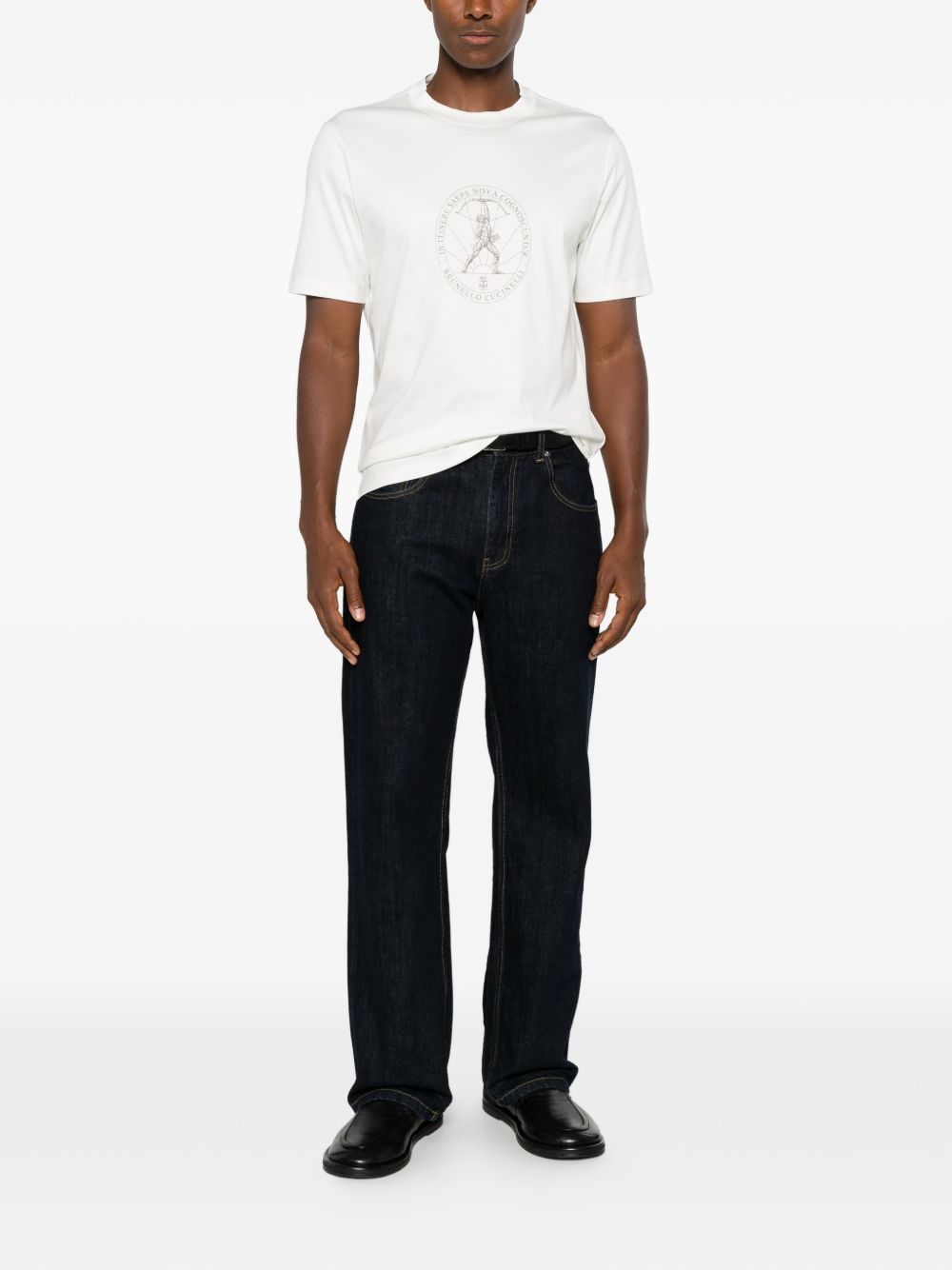 Brunello Cucinelli Men Logo Cotton T-Shirt