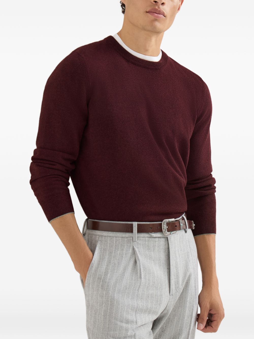 Brunello Cucinelli Men Cashmere Crewneck Sweater