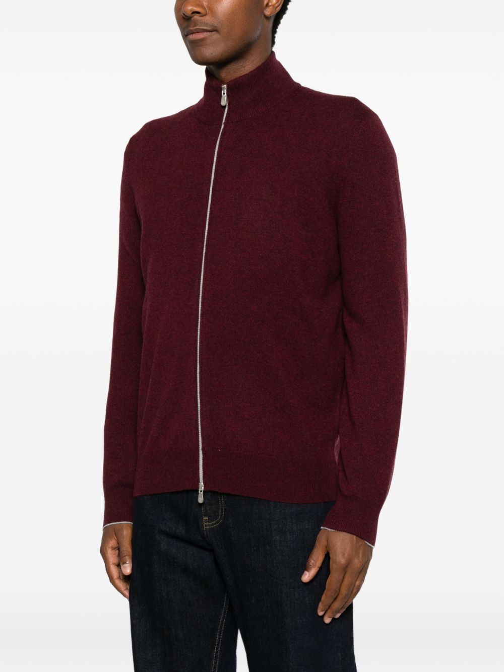 Brunello Cucinelli Men Cashmere Zipped Cardigan