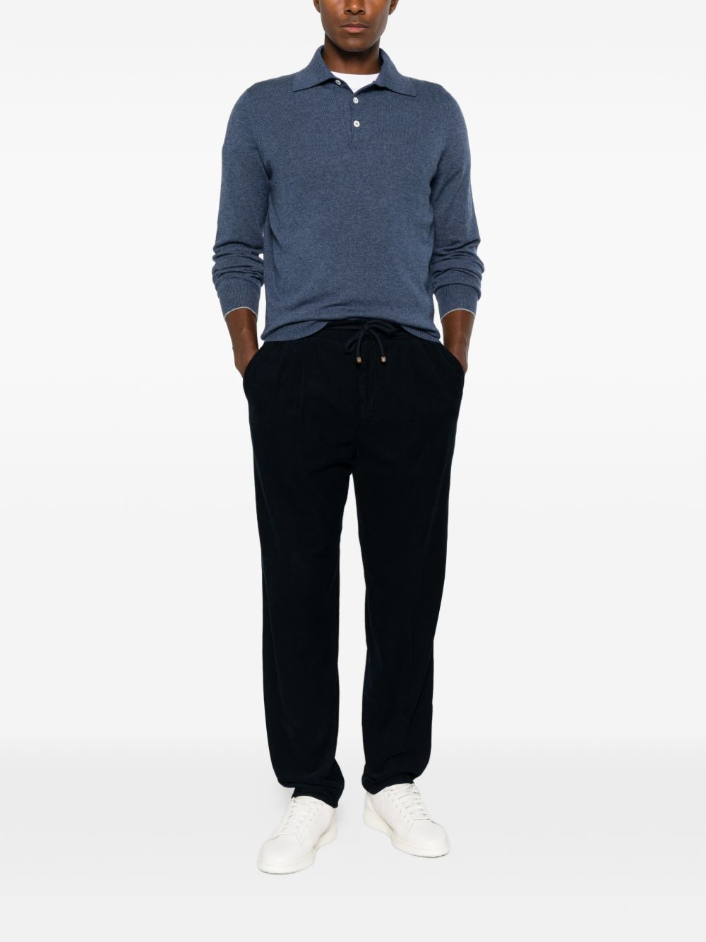 Brunello Cucinelli Men Cashmere Polo Shirt