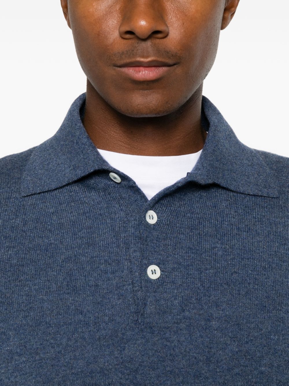 Brunello Cucinelli Men Cashmere Polo Shirt