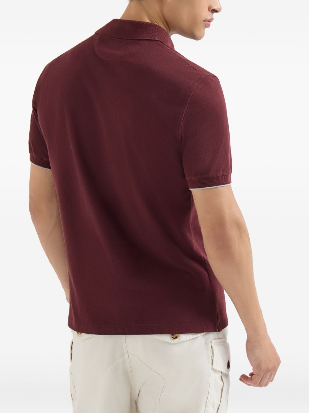 Brunello Cucinelli Men Logo Cotton Polo Shirt