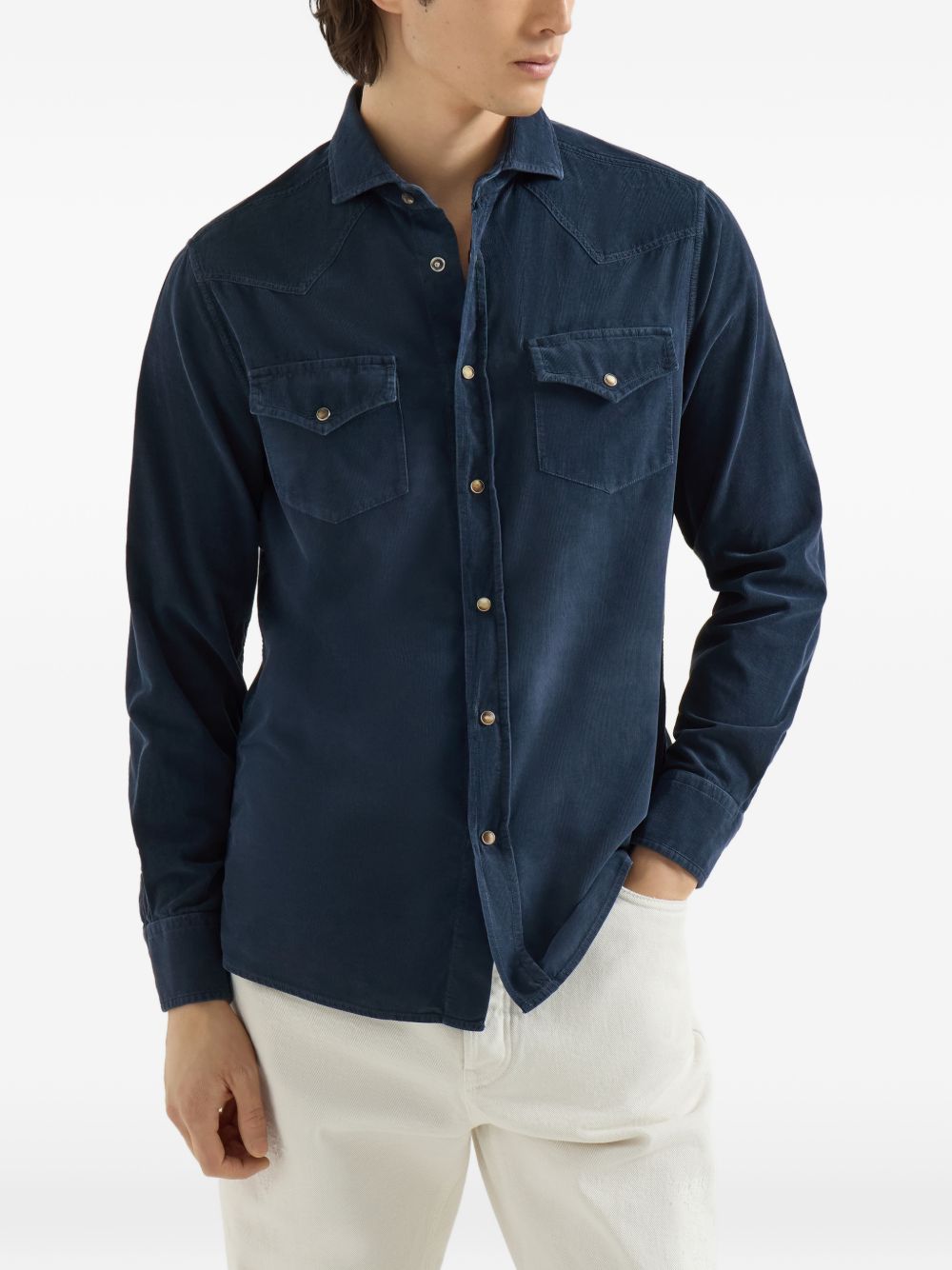 Brunello Cucinelli Men Cotton Shirt
