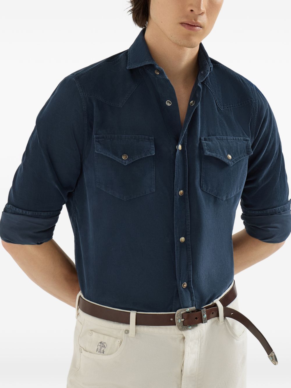 Brunello Cucinelli Men Cotton Shirt