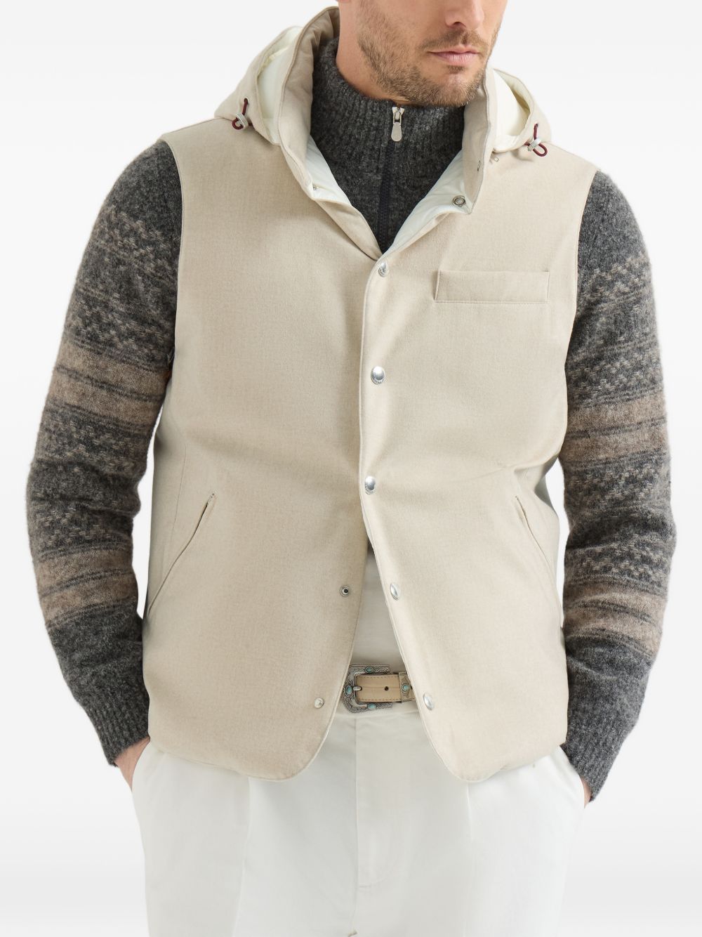 Brunello Cucinelli Men Wool Padded Vest