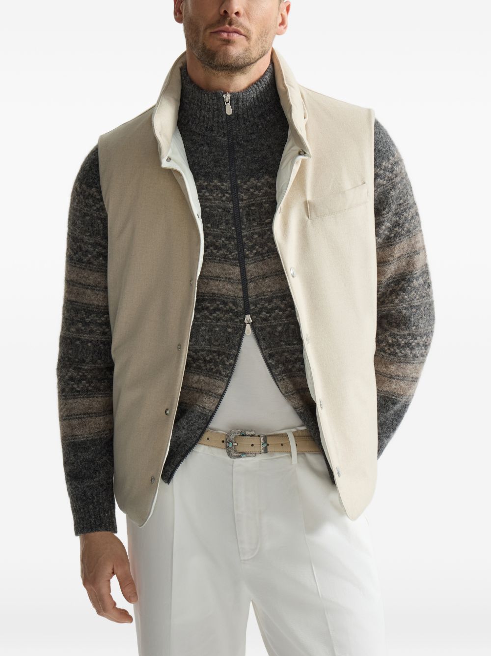 Brunello Cucinelli Men Wool Padded Vest