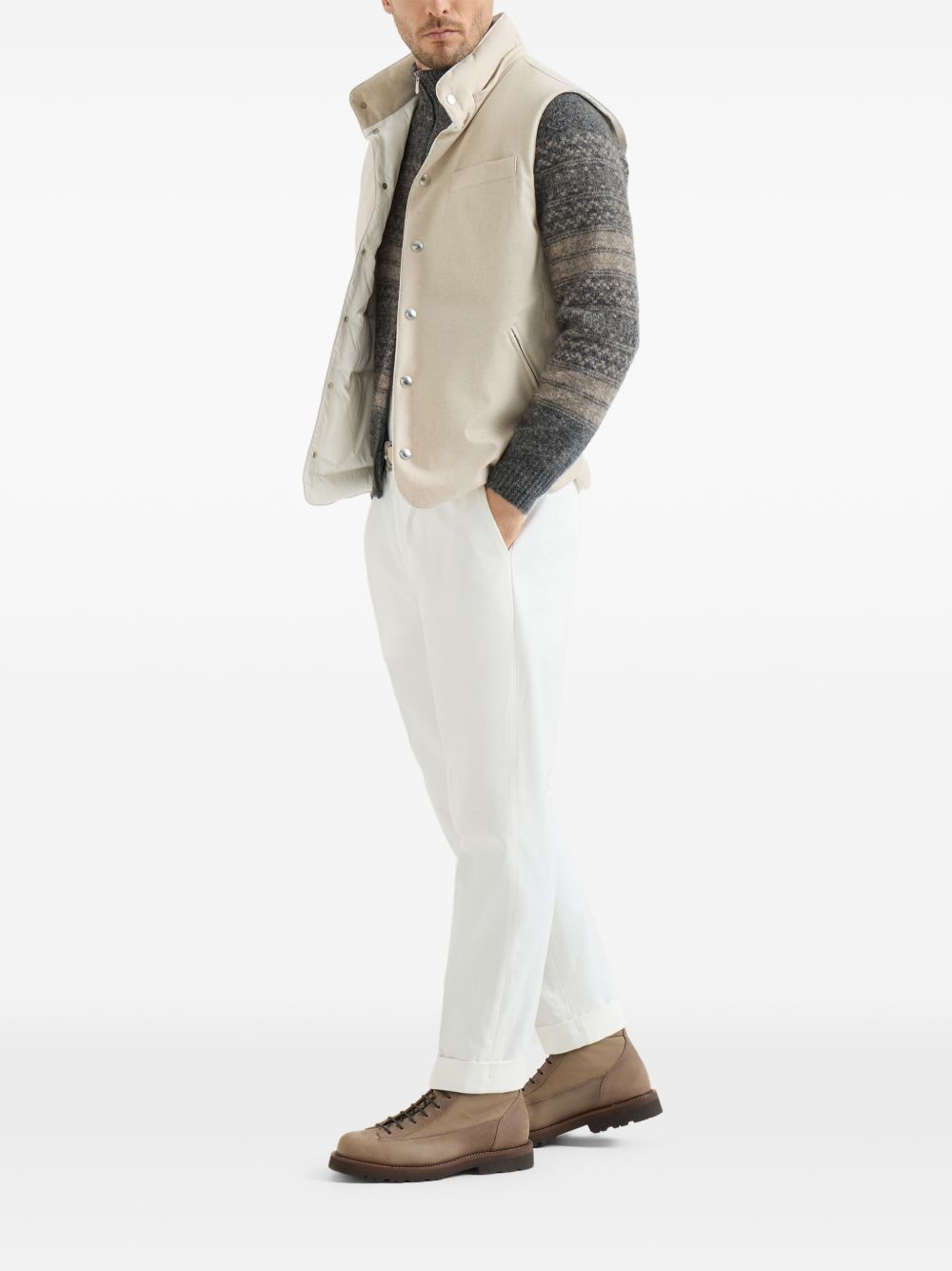 Brunello Cucinelli Men Wool Padded Vest