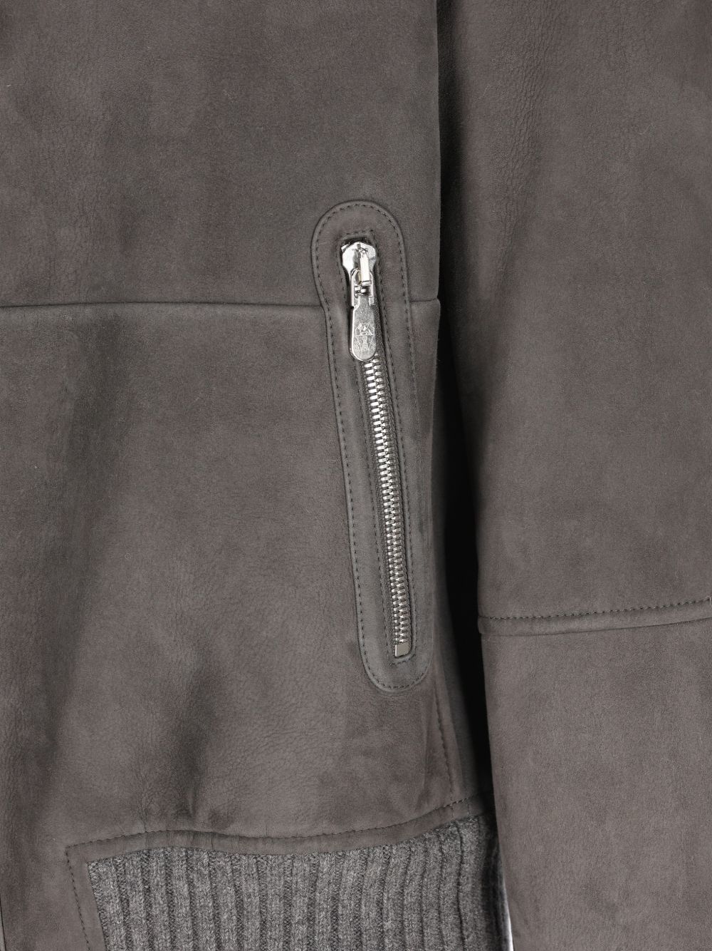 Brunello Cucinelli Men Shearling Leather Jacket