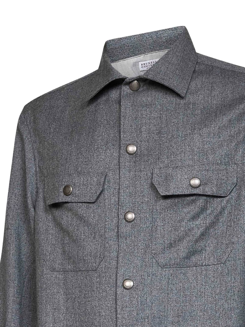 Brunello Cucinelli Men Wool Shirt