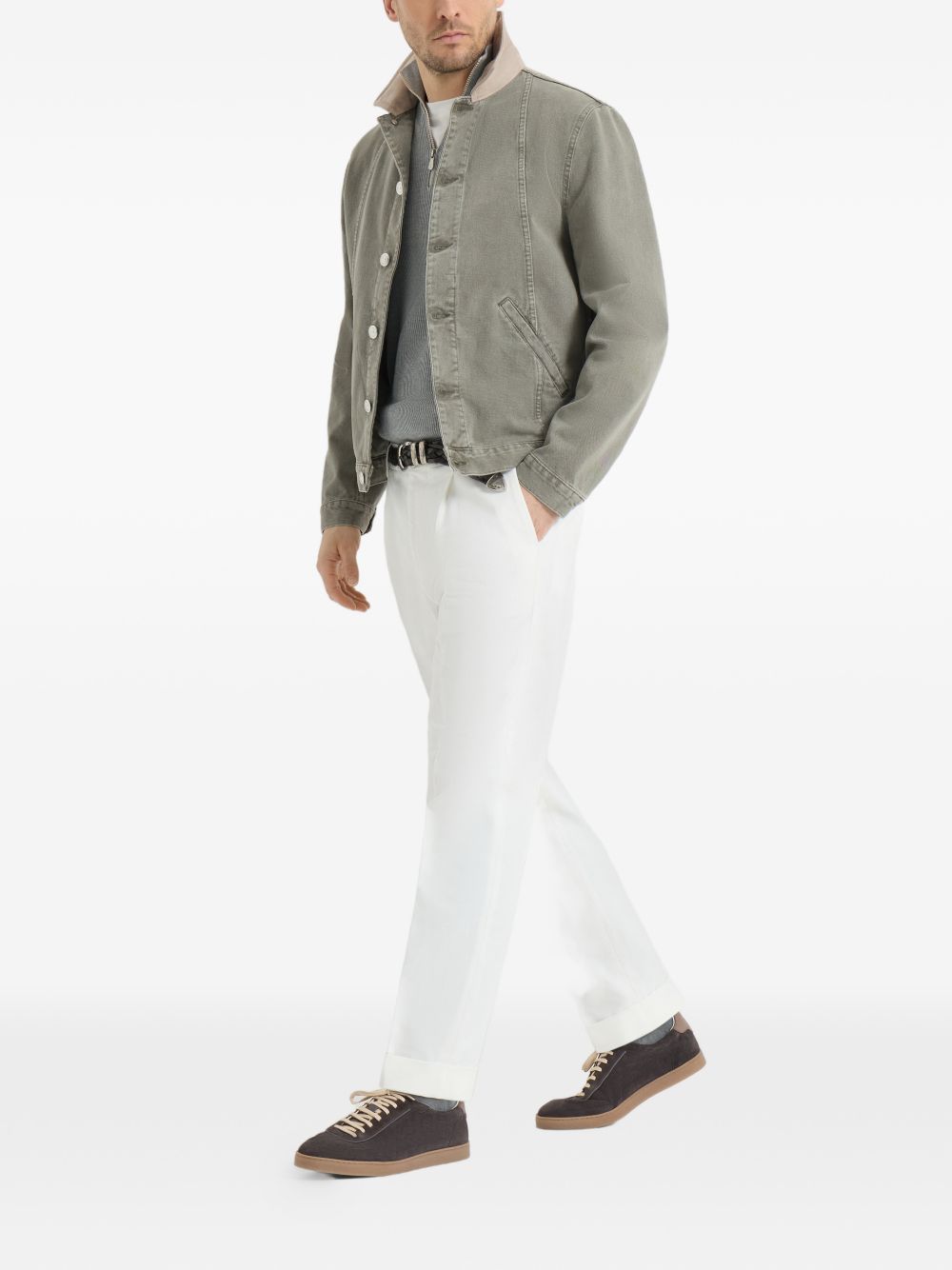 Brunello Cucinelli Men Suede Leather Sneakers