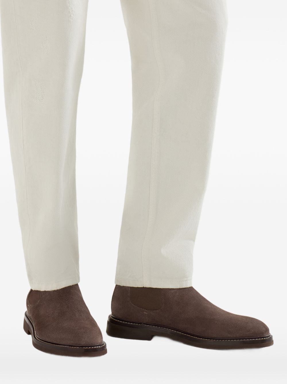 Brunello Cucinelli Men Leather Chelsea Boots