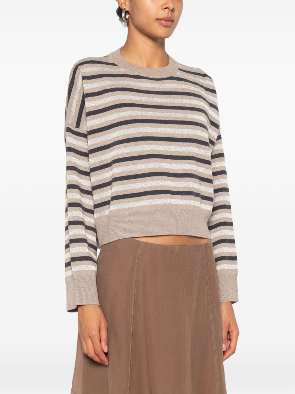 Brunello Cucinelli Women Striped Cashmere Sweater
