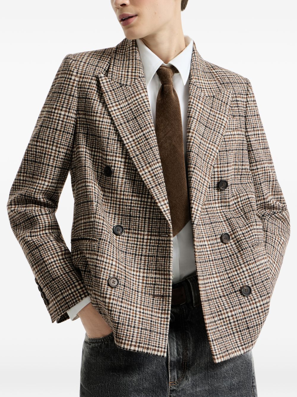 Brunello Cucinelli Women Wool Double-Breasted Jacket