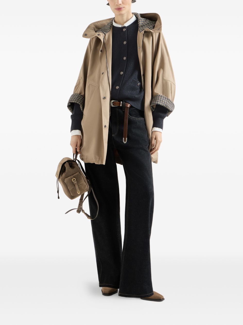Brunello Cucinelli Women Cotton And Linen Blend Parka Coat