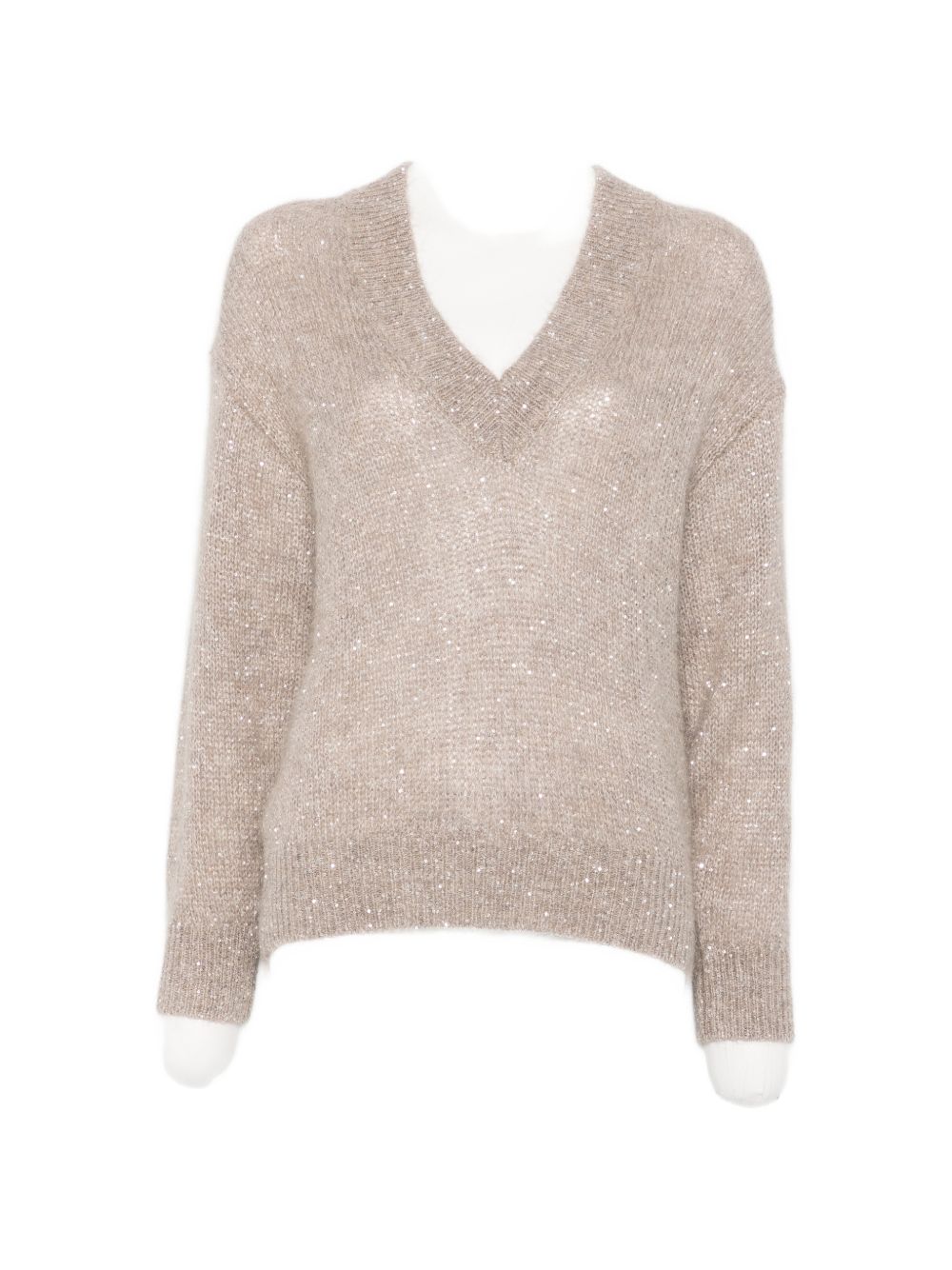 Brunello Cucinelli Women Wool Blend V-Necked Sweater
