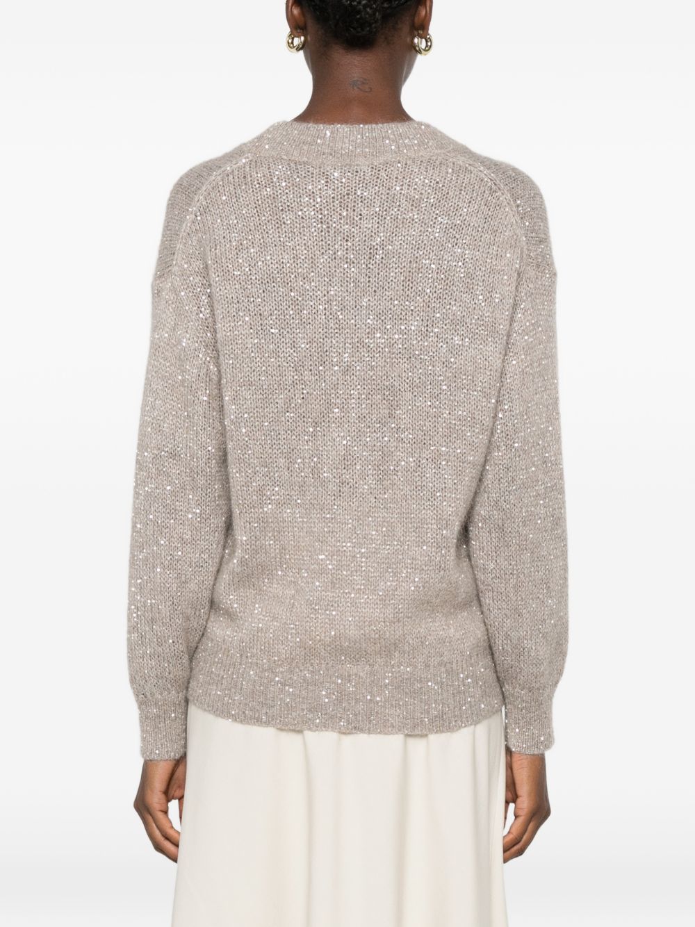Brunello Cucinelli Women Wool Blend V-Necked Sweater
