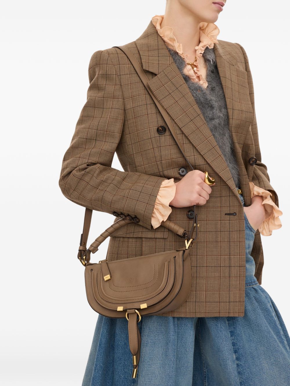 Chloé Women Marcie Mini Leather Shoulder Bag