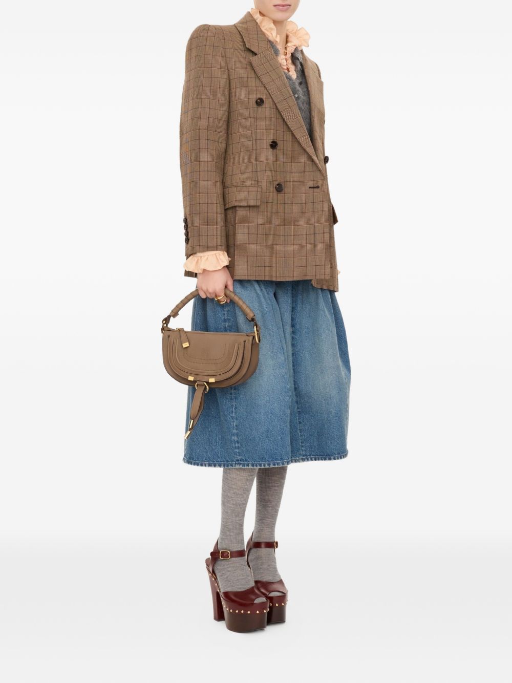Chloé Women Marcie Mini Leather Shoulder Bag