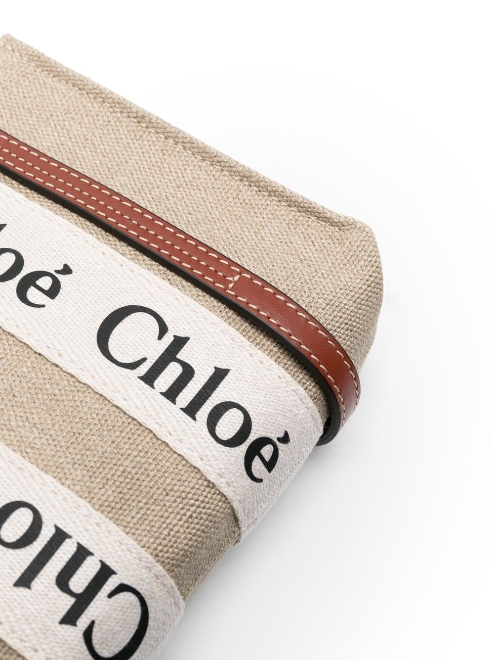 Chloé Women Woody Mini Linen Tote
