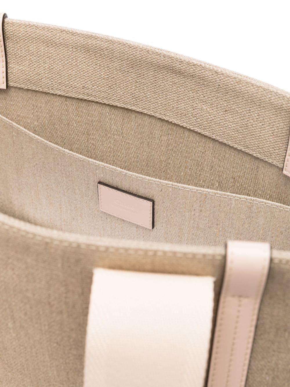 Chloé Women Woody Linen Tote Bag