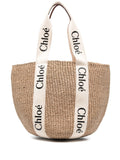 Chloé Women Woody Large Straw Basket Bag