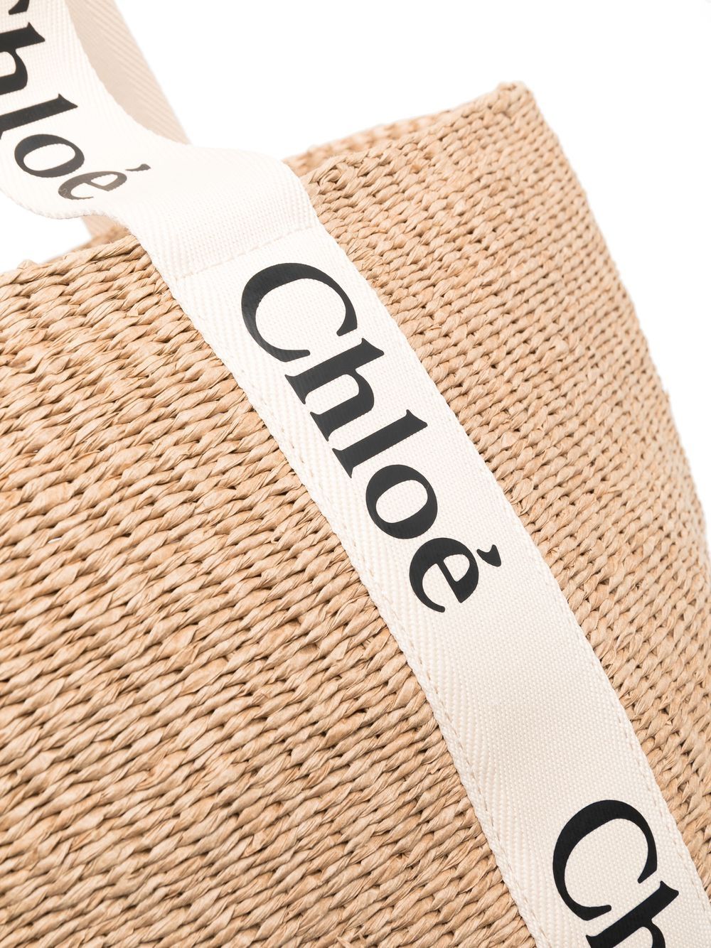 Chloé Women Woody Large Straw Basket Bag