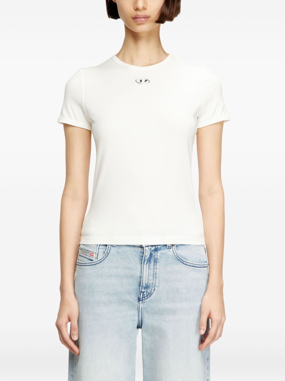Diesel Women Logo Cotton T-Shirt