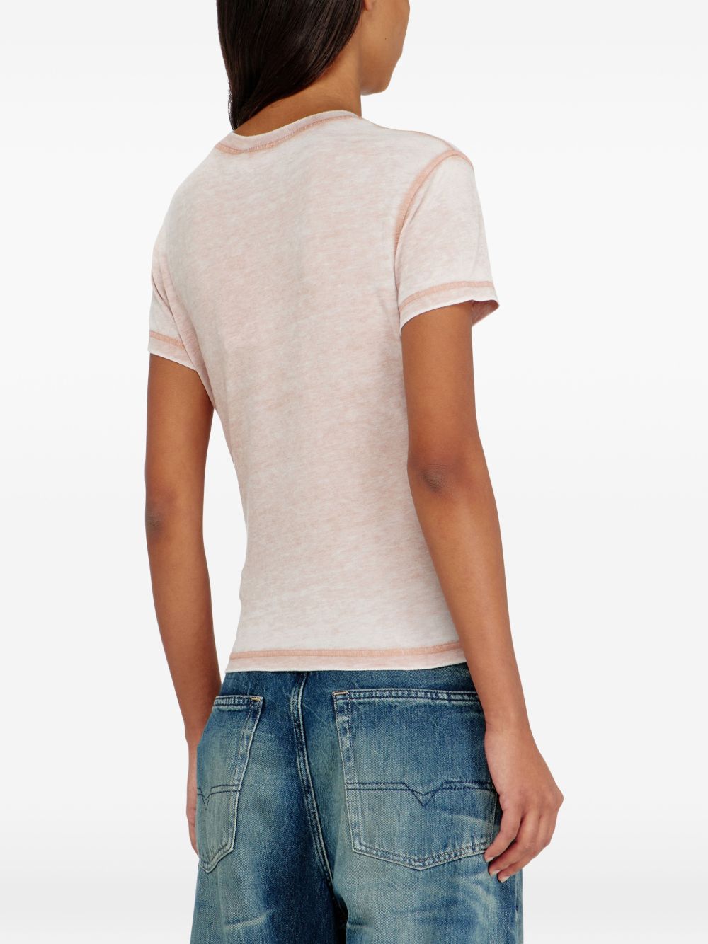 Diesel Women Logo Cotton Blend T-Shirt