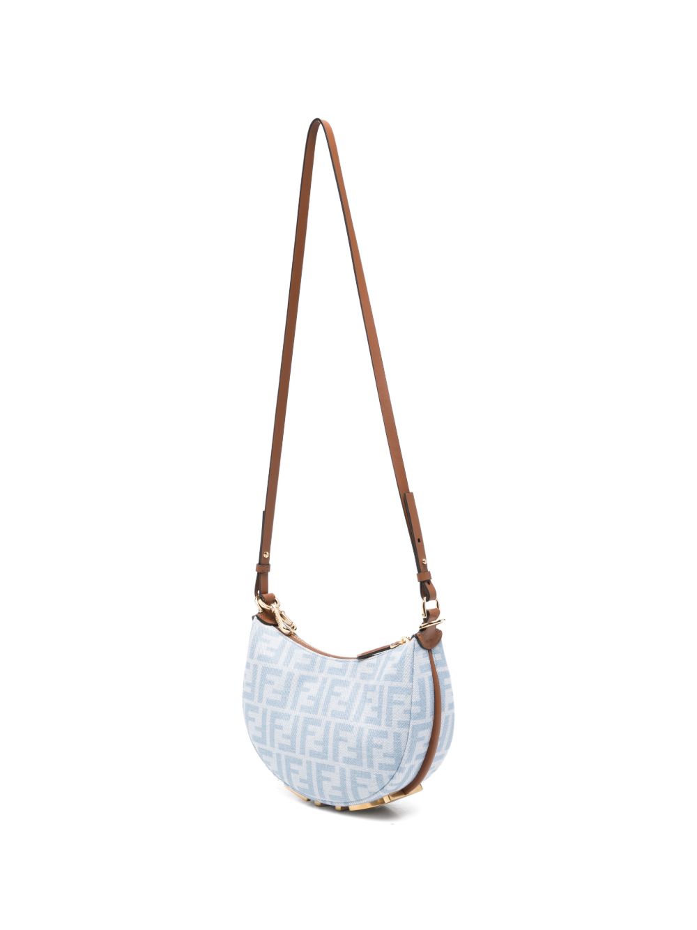 Fendi Women Fendigraphy Mini Denim Handbag