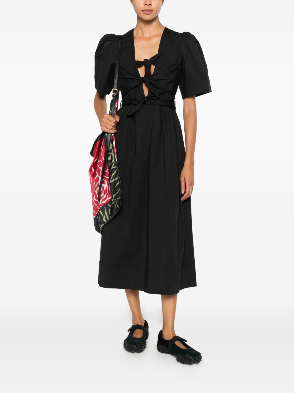 Ganni Women Organic Cotton Midi Dress