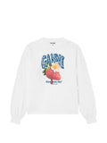 Ganni Women Printed Cotton T-Shirt