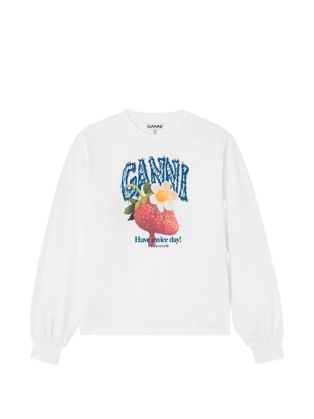 Ganni Women Printed Cotton T-Shirt