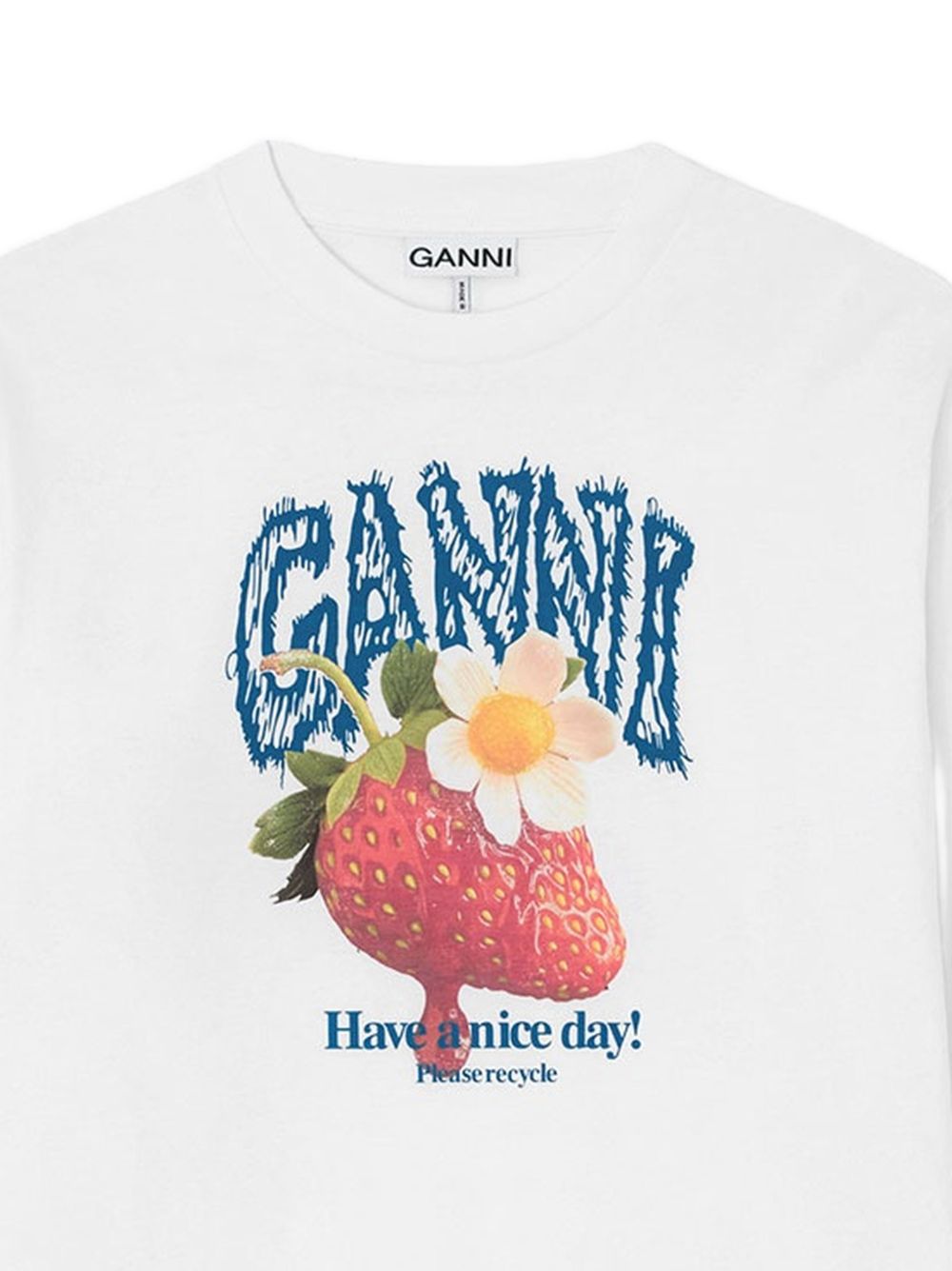 Ganni Women Printed Cotton T-Shirt