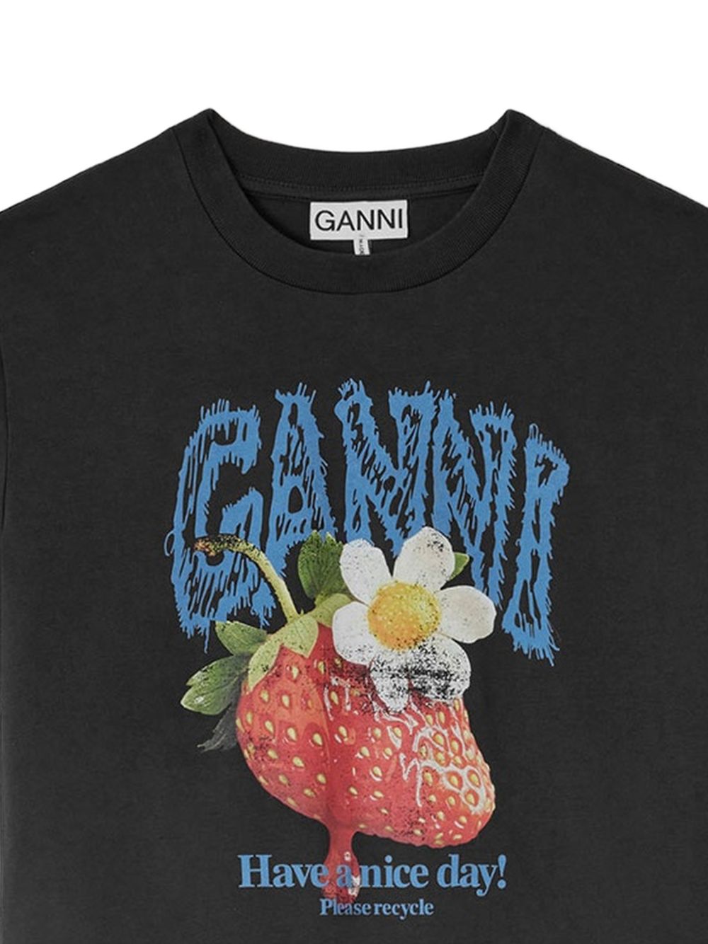 Ganni Women Printed Cotton T-Shirt