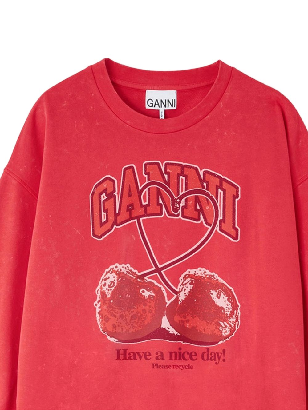 Ganni Women Cherry Organic Cotton Sweater