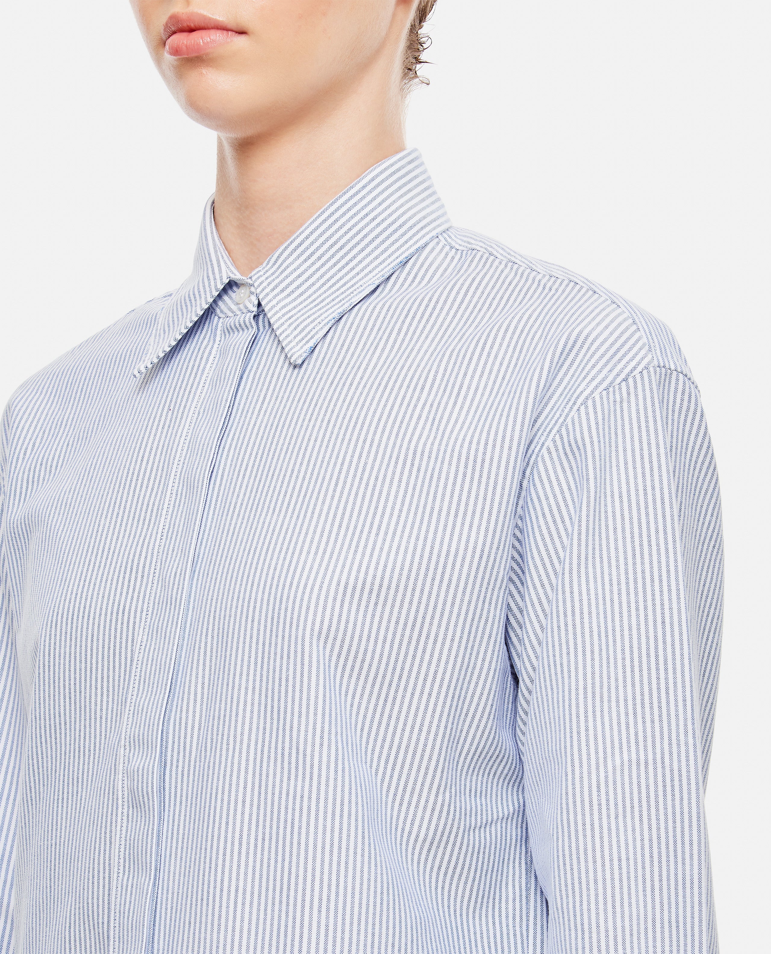 Golden Goose Women Boyfriend Shirt Striped Oxford Cotton