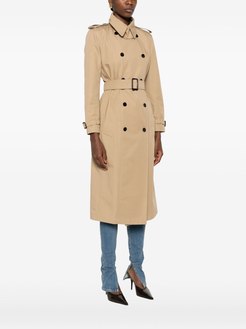 Gucci Women Cotton Long Trench Coat