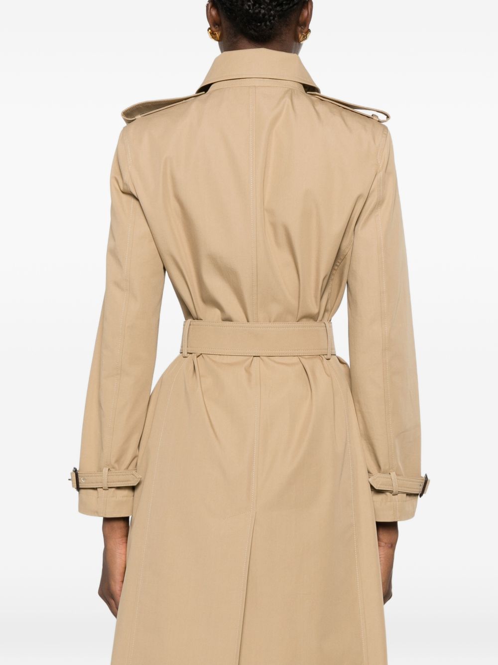 Gucci Women Cotton Long Trench Coat