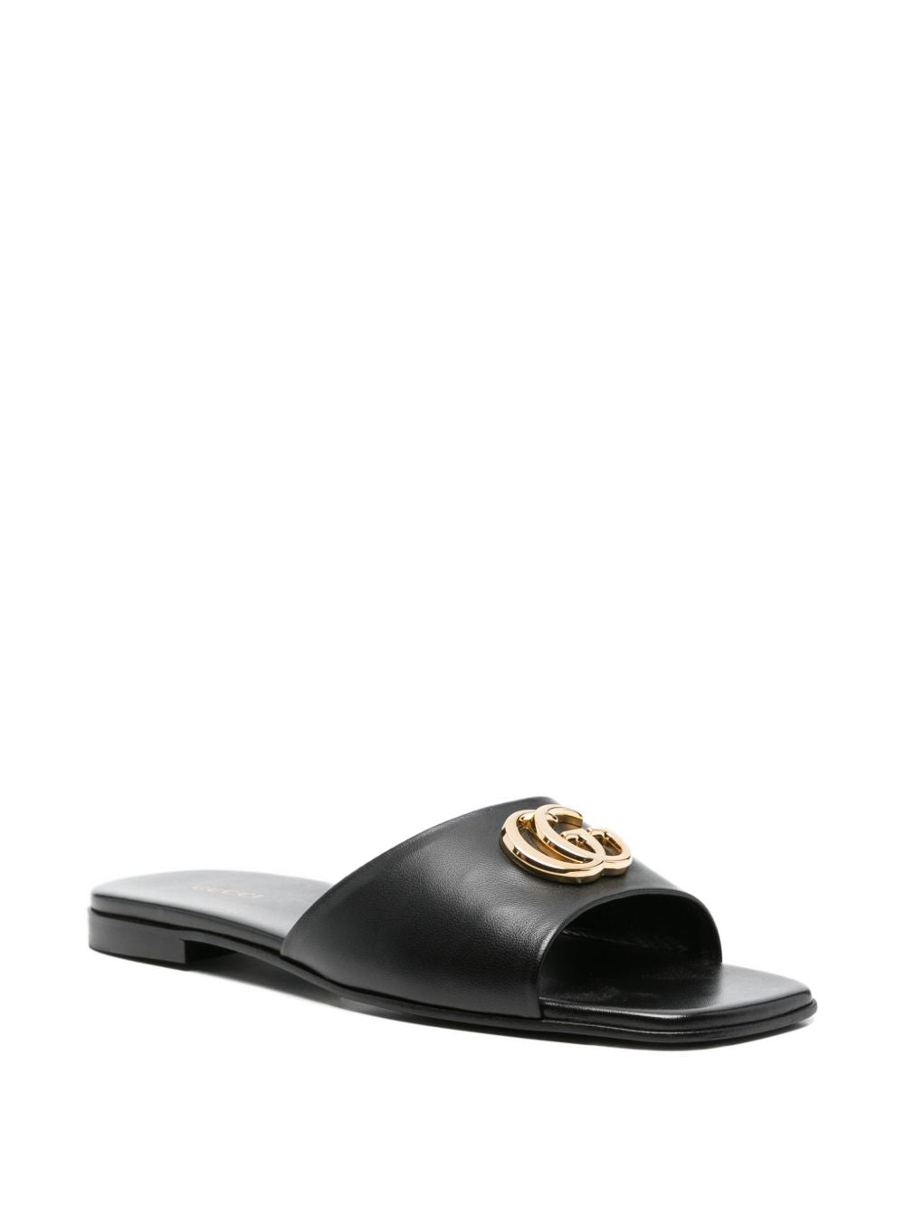 Gucci Women Gg Marmont Leather Flat Sandals