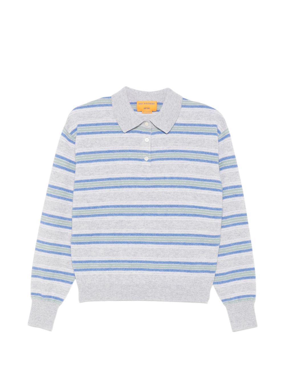 Guest In Residence Women Cashmere Striped Polo Shirt