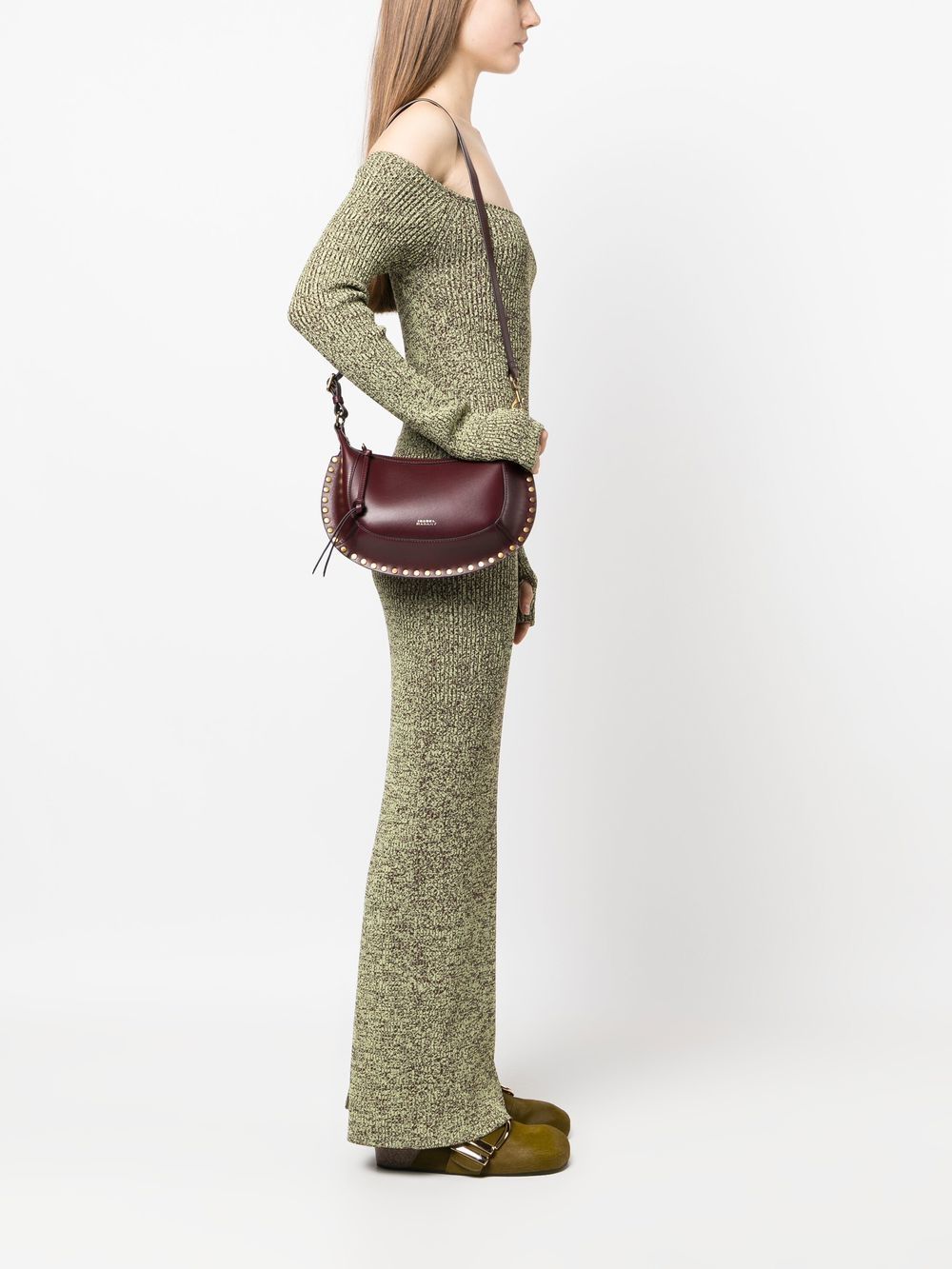 Isabel Marant Women Oskan Moon Leather Shoulder Bag